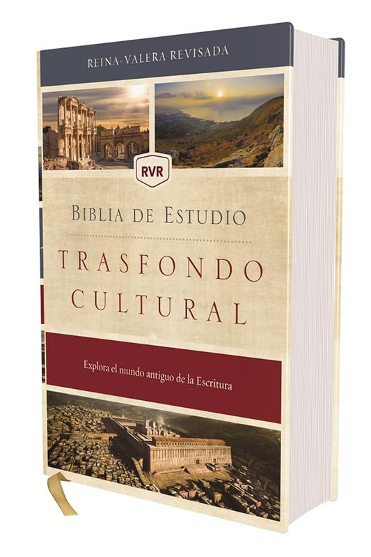 RVR, Biblia de estudio trasfondo cultural, Tapa dura, Interior a color, Comfort Print: Explora el mundo antiguo de la Escritura (Spanish Edition) cover image