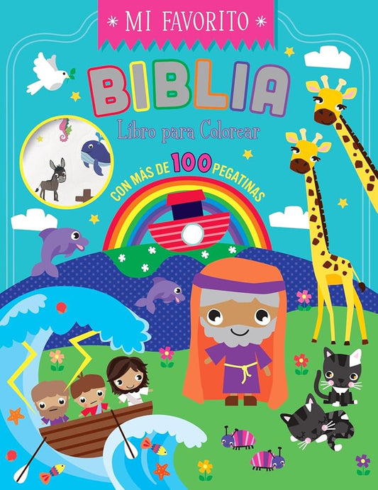 Biblia - Libro para colorear con pegatinas (Bible-Coloring and Sticker Book) (Spanish Edition) cover image