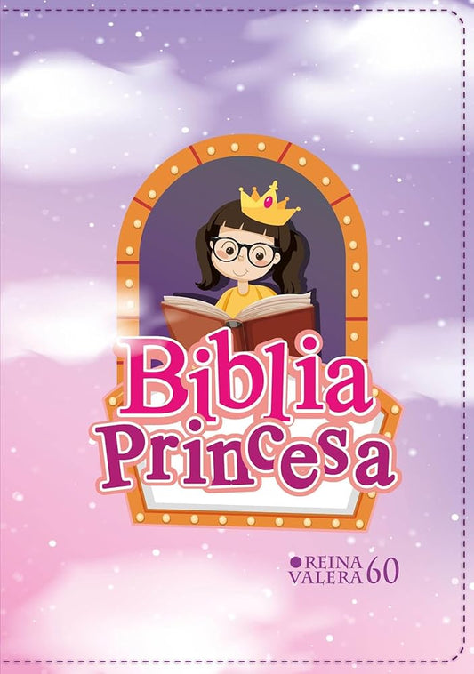 Biblia Rvr 1960 Bolsillo Para Niñas Princesa Vinilo Con Cierre (Bible Rvr 1960 Pocket Size Princess Vinyl with Zipper (Spanish Edition) cover image