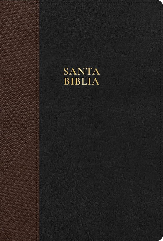 RVR 1960 Biblia letra supergigante, negro con café, símil piel / RVR 1960 Super Giant Print Bible Black and Brown LeatherTouch (Spanish Edition) cover image