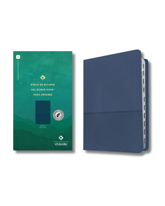 Biblia de Estudio Diario Vivir para jóvenes | NTV, Color Azul, Piel con Índice (Filament)