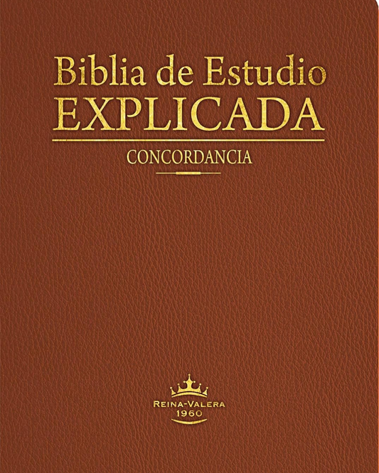 Biblia de Estudio Explicada (RVR1960) | Piel, color marrón claro