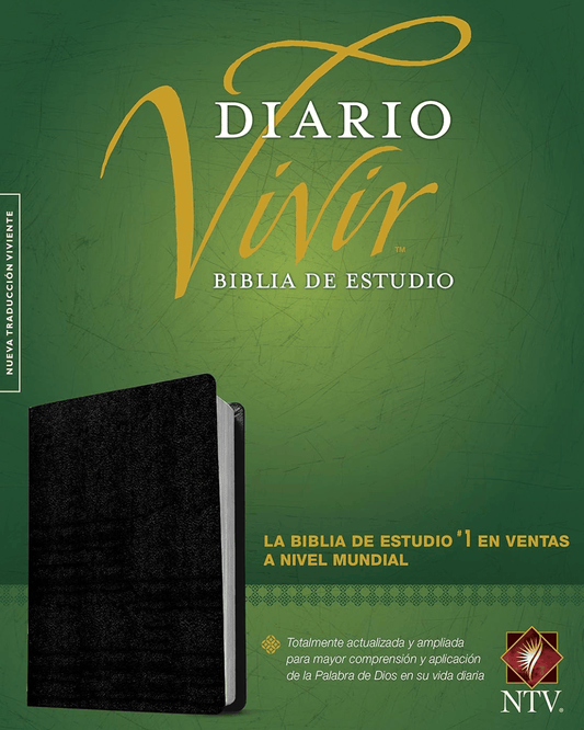Biblia de Estudio del Diario Vivir (NTV) | Imitación piel, Color negro