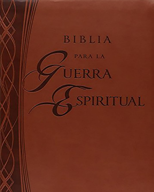 Biblia para la Guerra Espiritual | (RVR1960) Imitación Piel, color Marrón
