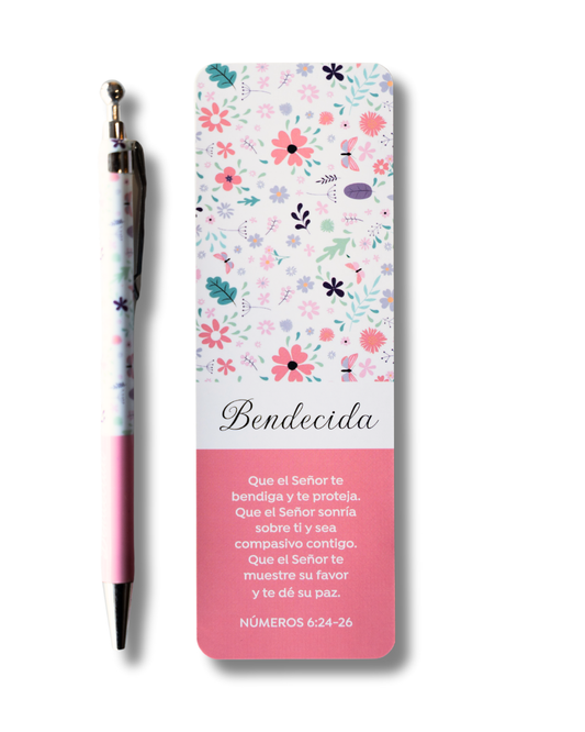 Marcador y Bolígrafo Elegance | Bendecida