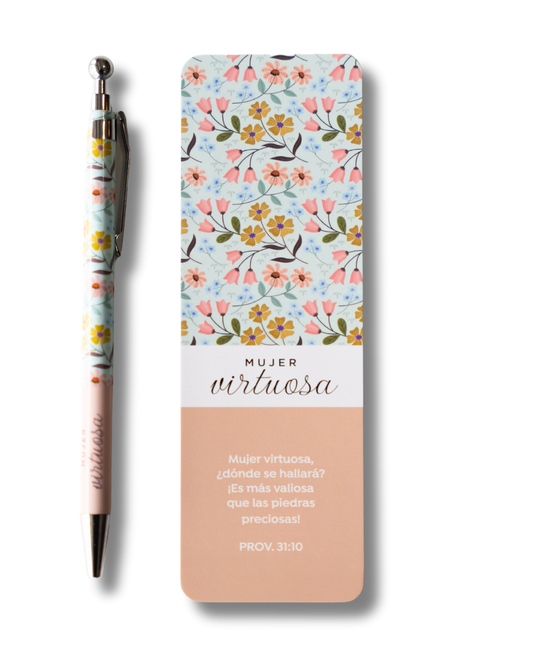 Marcador y Bolígrafo Elegance | Mujer Virtuosa