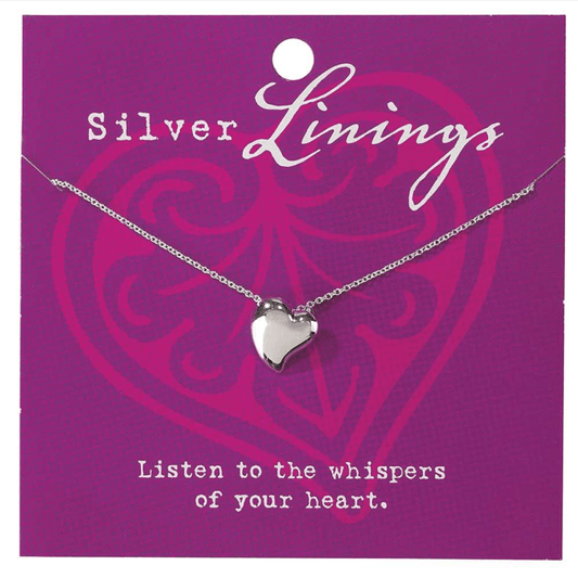 Collar Silver Linings plateado corazón