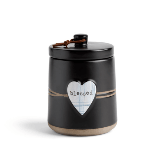 Blessed (Bendecida) Art Heart Vela con tapa