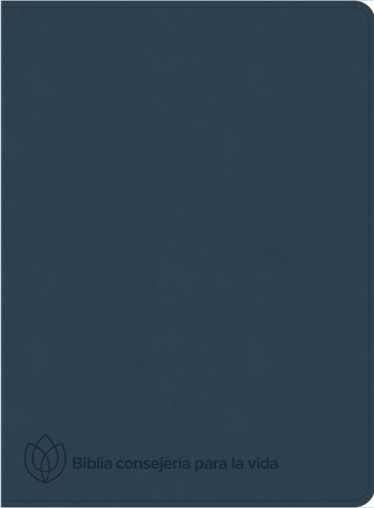 RVR 1960 Biblia de estudio Consejería para la vida, azul pizarra, símil piel