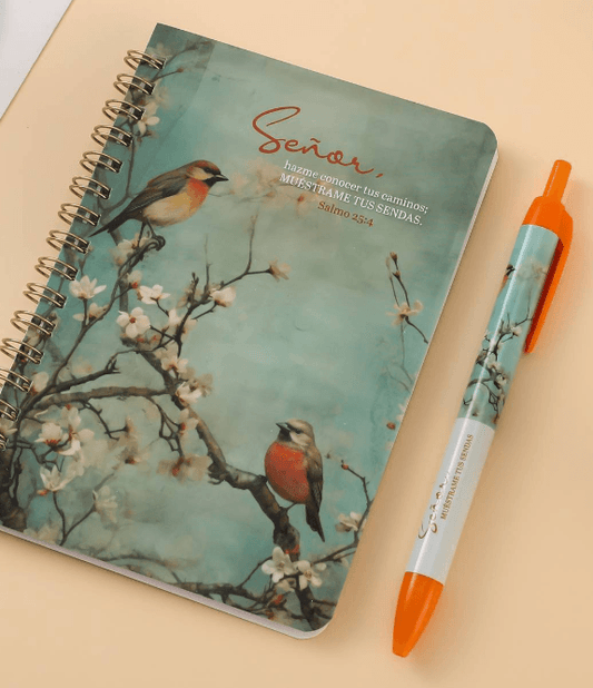 set libreta con bolígrafo pajarito