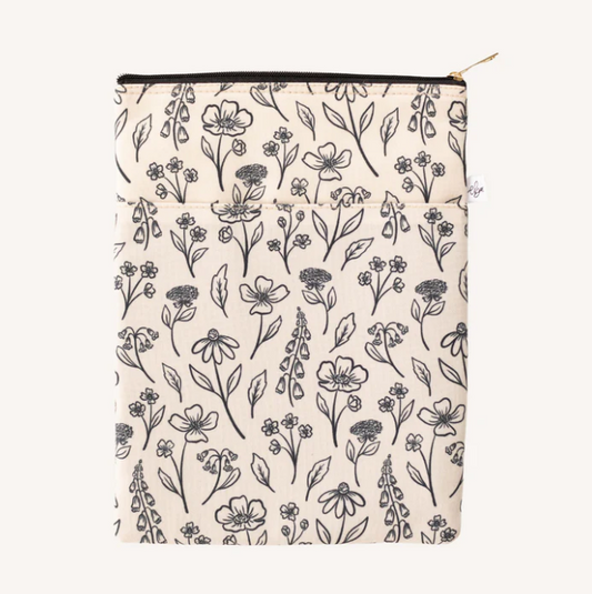 Tablet Sleeve Ivory Pressed Floral