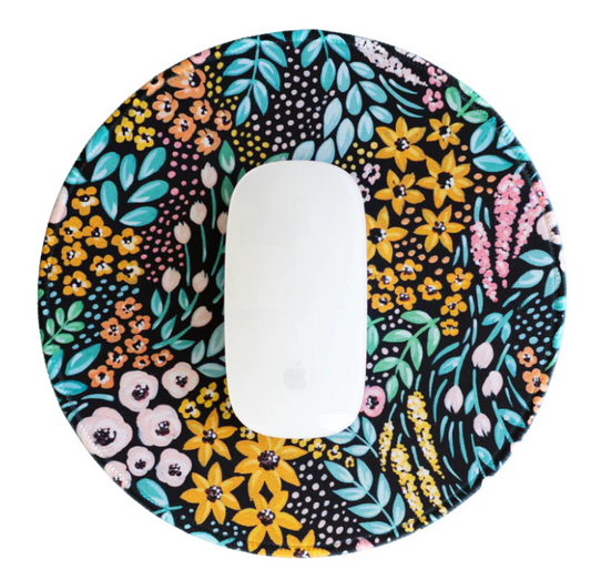 Mousepad black floral