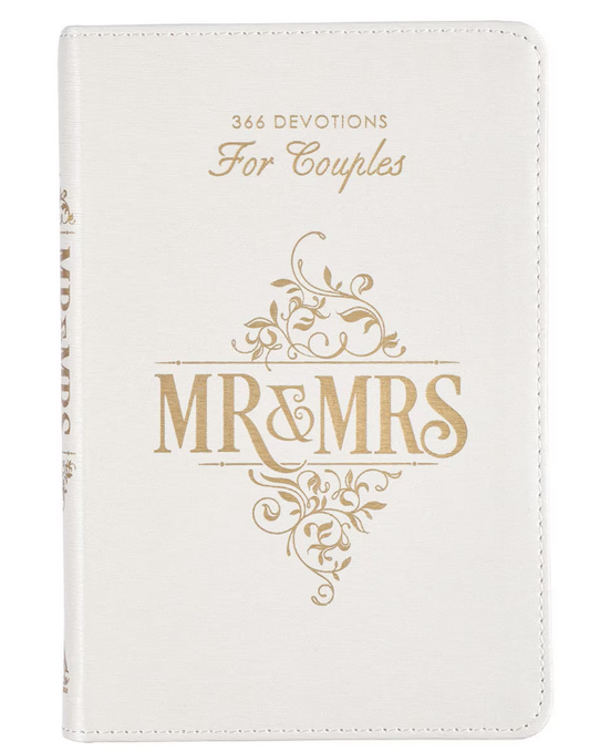 Mr. & Mrs. 366 Devotions for Couples White Faux Leather Devotional