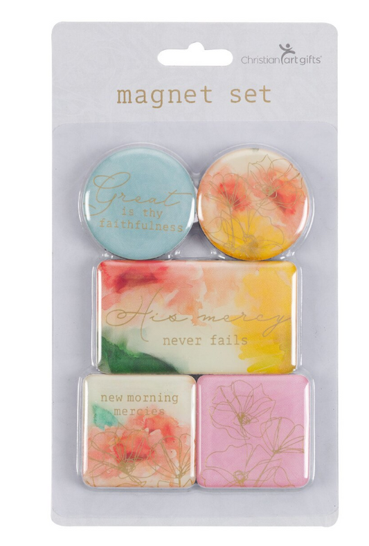 Watercolor Pastel Meadow Assorted Magnet Set