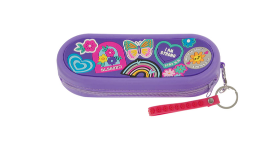 Shine for Jesus Purple Silicone Pencil Case