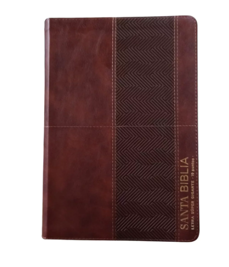 Biblia Rvr60 Café Super Gigante Letra 19 Puntos