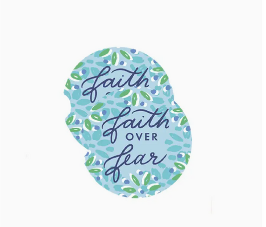 Car CoasterFaith Over Fear | Posavasos La fe sobre el miedo