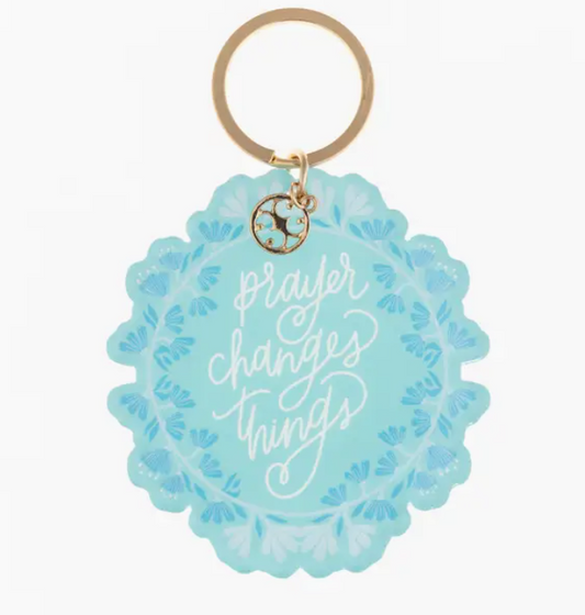 Acrylic Keychain Prayer Changes Things|La oración cambia las cosas