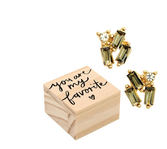 Treasure Box Earrings - Silver Shadow - You Are My Favorite| Eres mi favorita