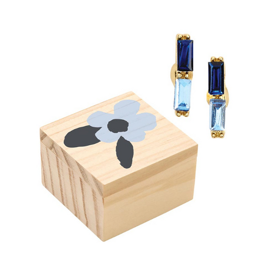 Treasure Box Earrings - Blue| azul