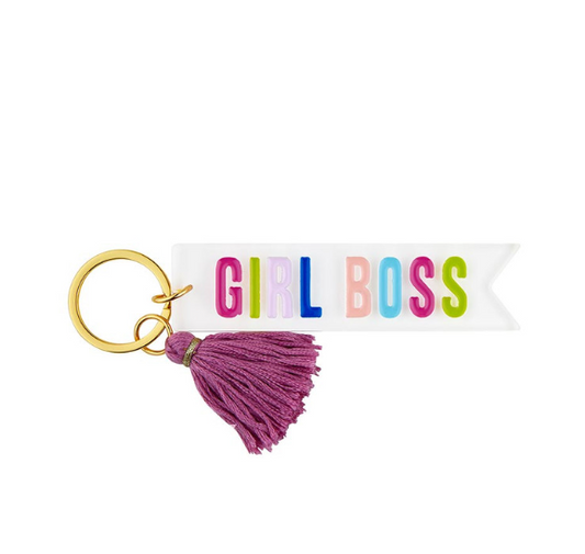 Acrylic Key Tag - Girl Boss Acrylic Keychain | Llavero acrílico Chica jefa
