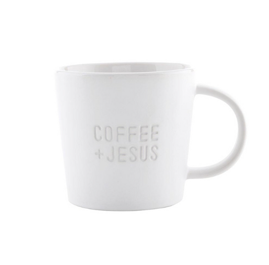Face to Face Ceramic Coffee Mug - Coffee + Jesus