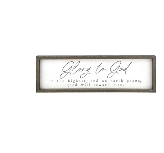 Face to Face Wood Sign - Glory to God|Gloria a Dios