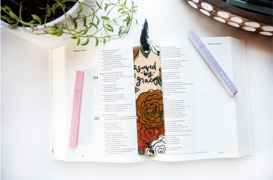 Saved by Grace Harvest Hues Acrylic Bookmark|Salvados por gracia