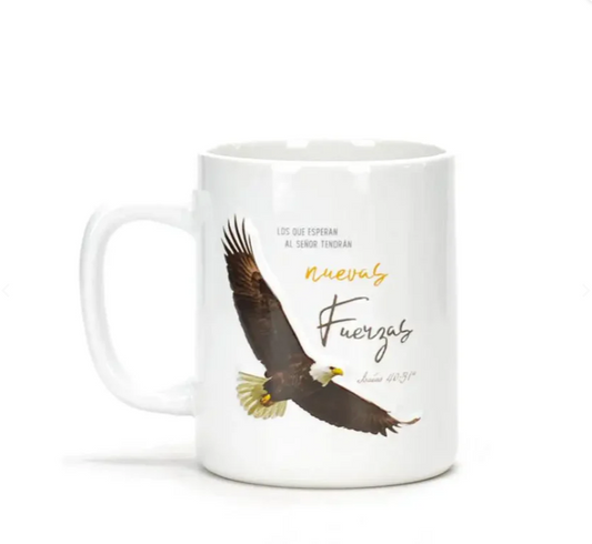 Taza 16 OZ. Colección prominencia con relieve. Nuevas Fuerzas