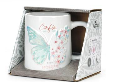 Taza 16 OZ. Colección prominencia con relieve. Confía