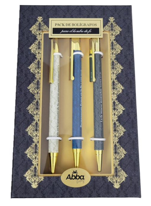 Pack 3 bolígrafos de lujo | Hombre de fe