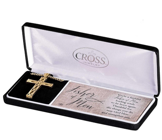 Necklace Fisher Of Men Cross 24L | Collar Pescador de Hombres Cruz 24L