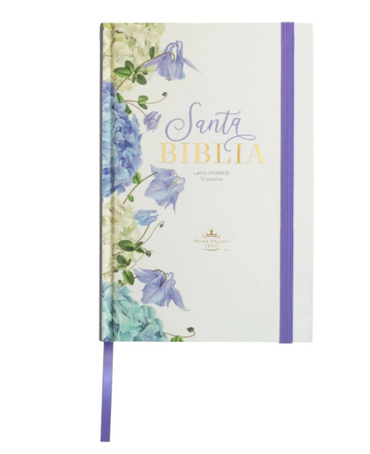 Biblia RV60 letra grande-tapa lila floreado