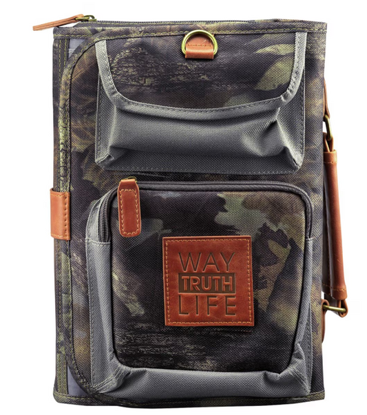 Cubierta organizadora bíblica tríptico con estampado de camuflaje