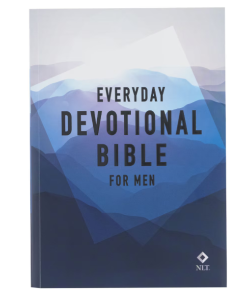 Blue Mountain Softcover NLT Everyday Devotional Bible for Men(Biblia devocional diaria Blue Mountain de tapa blanda NLT para hombres)