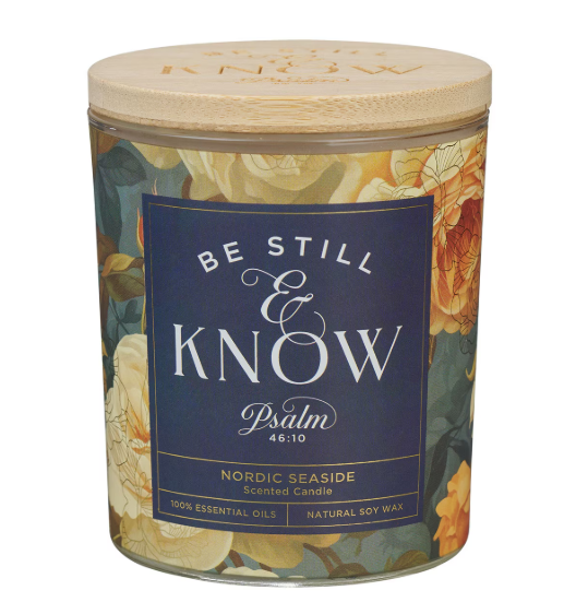 Vela aromática Costas Nórdicas Be Still and Know | Estad quieto y conoce