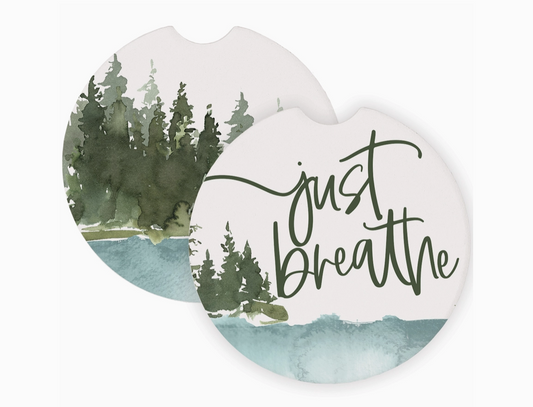 Posavasos para auto Solo respira | Just Breathe