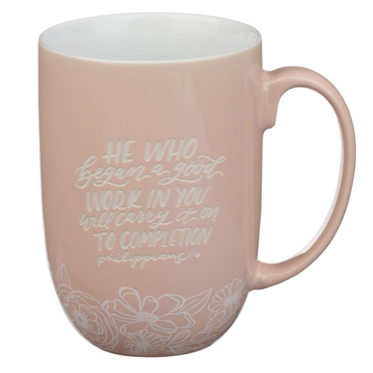 Taza Good Work Philippians 1:6 | Buen trabajo Filipenses 1:6