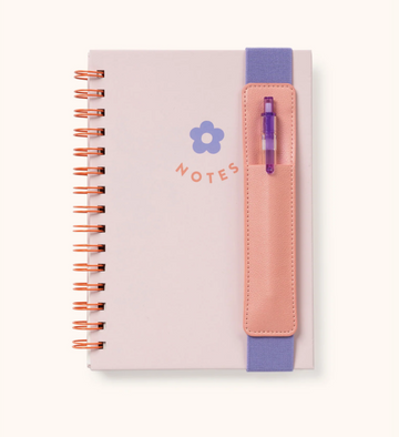 Pretty Posy Notes Oliver Notebook with Pen Pocket | Libreta con sostenedor para bolígrafo