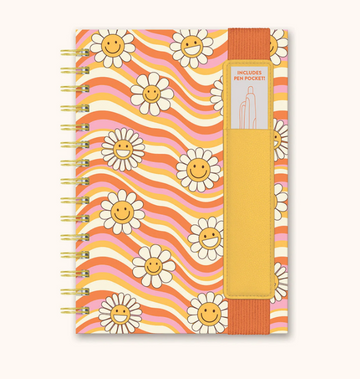 Waves of Melody Oliver Notebook with Pen Pocket | Libreta con sostenedor para bolígrafo