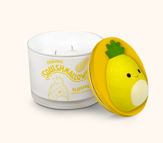 Squishmallows Maui Candle with Squishy Puff - Blissful Tropical Smoothie | vela