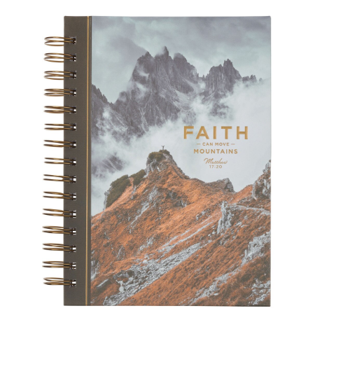 Faith Can Move Mountains Spiral Journal - Matthew 17:20