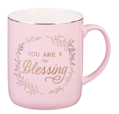 You Are A Blessing Pink Ceramic Coffee Mug Taza "eres una bendición"