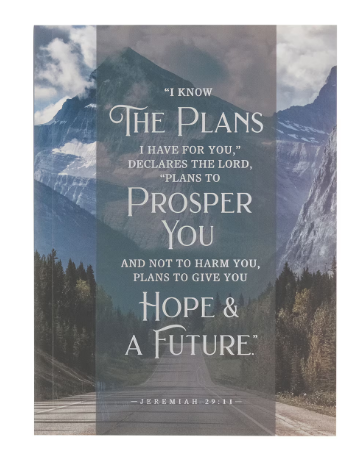 Hope and a Future Mountain Path Medium Notebook-Jeremiah 29:11"Esperanza y un Camino Montañoso hacia el Futuro"