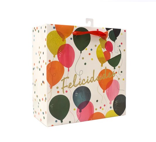 Bolsa de regalo grande Felicidades