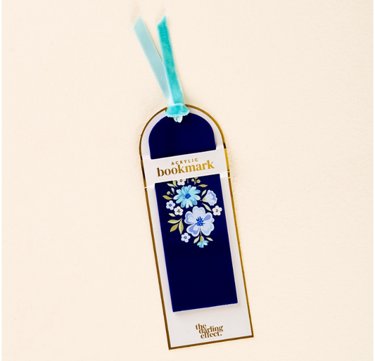 Marcador de acrílico Dainty Floral Navy