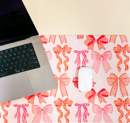 Style Station Desk Mat Blushing Bows Style | Alfombrilla de Escritorio
