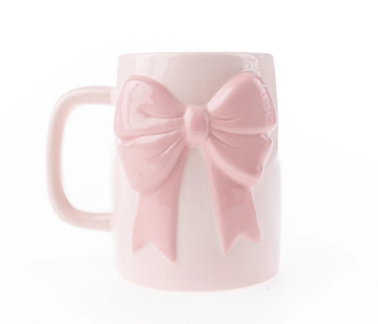 Ceramic Bow Mug Pink | Taza de cerámica con lazo rosa