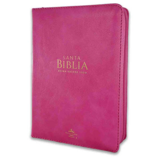 Biblia RVR 1960 | Con cierre, color Fucsia