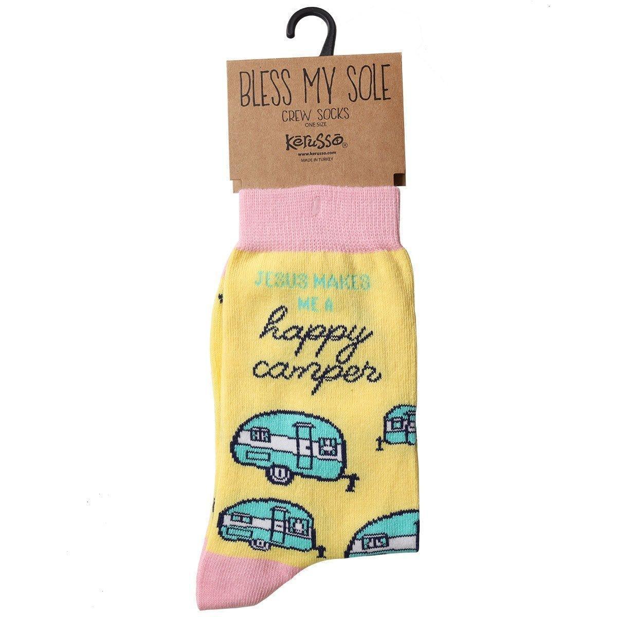 Bless My Sole Socks Happy Camper - Pura Vida Books